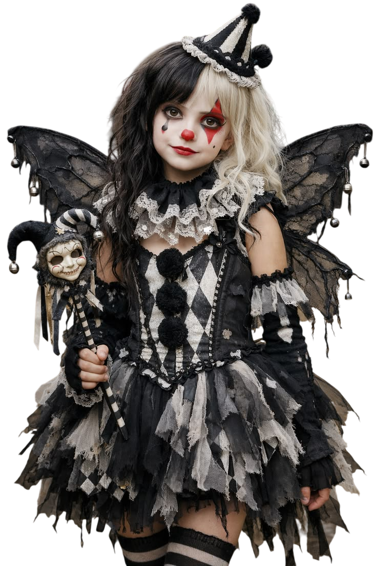 Gothic clown kostüm